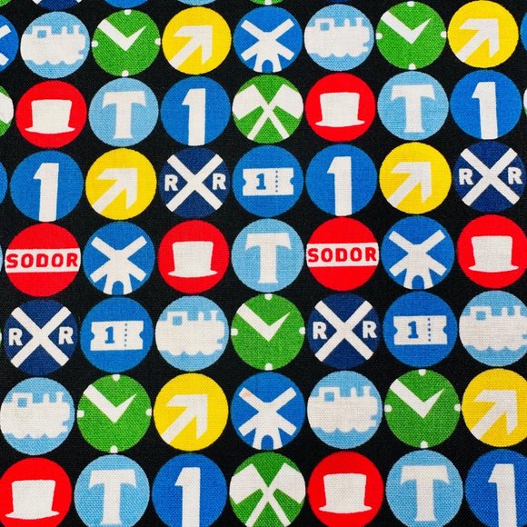 Rare Thomas the Tank Train Railroad Signal Quilt/Sewing Fabric 1.25 yards - Picture 2 of 5